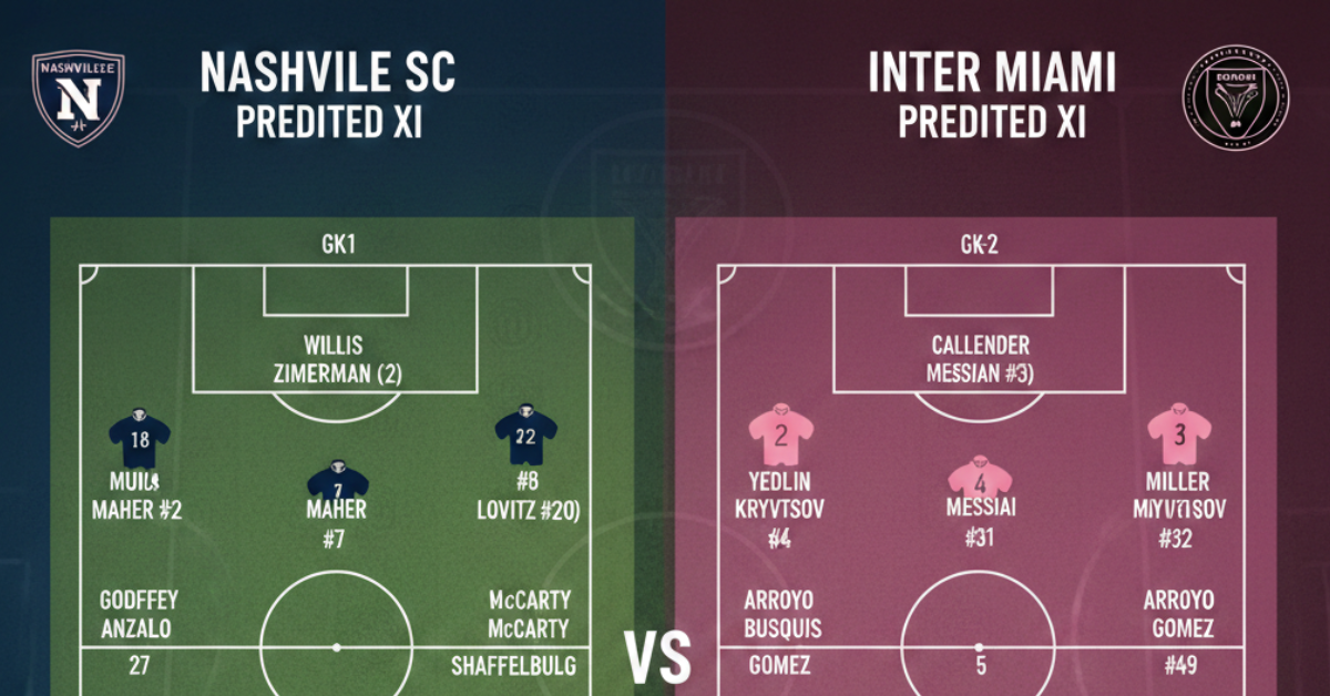 Nashville SC vs Inter Miami Lineups: Predicted XIs & Analysis