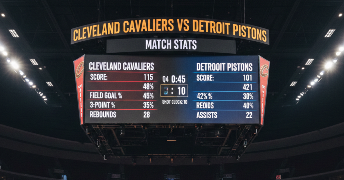 Cleveland Cavaliers vs Detroit Pistons Match Stats