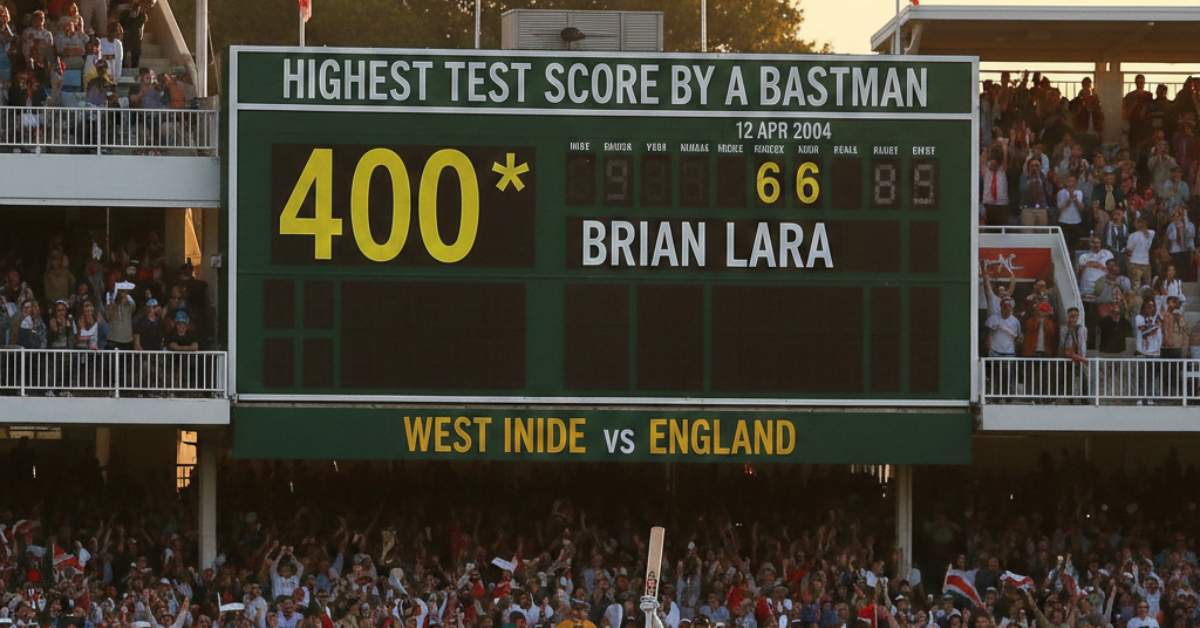 Highest Test Score by a Batsman in Cricket