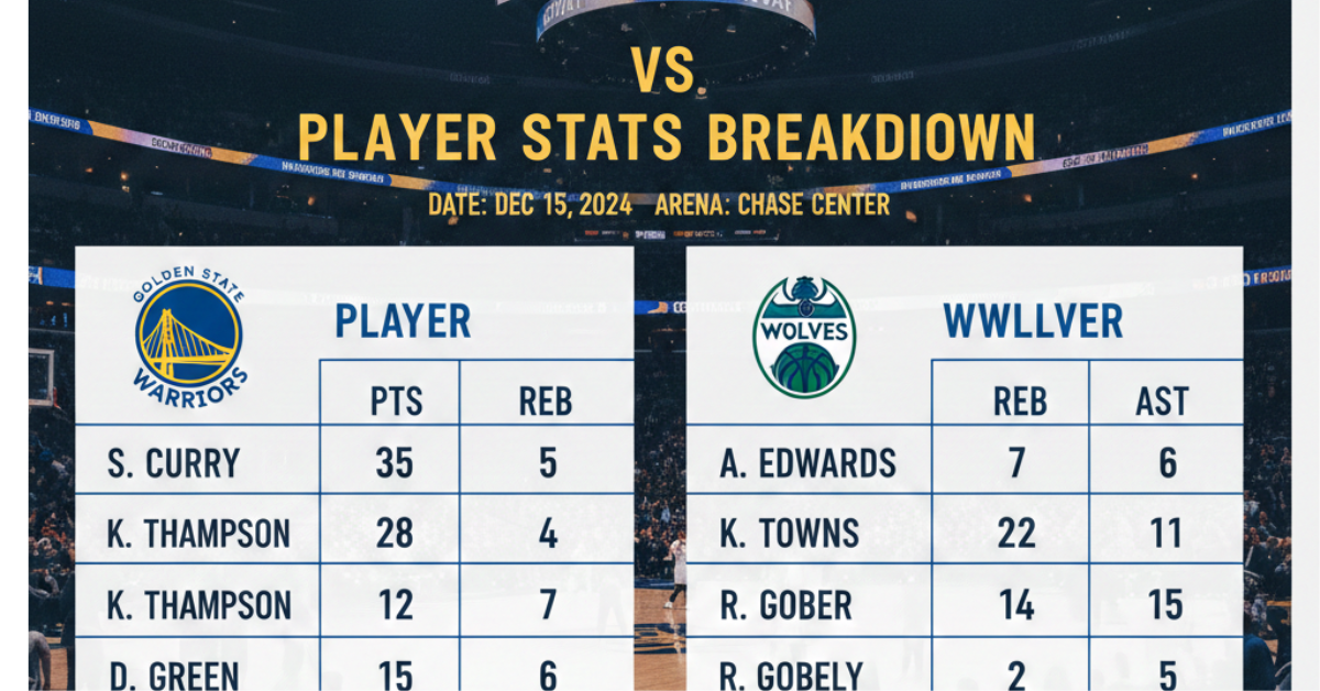 Golden State Warriors vs Timberwolves Match Player Stats Breakdown