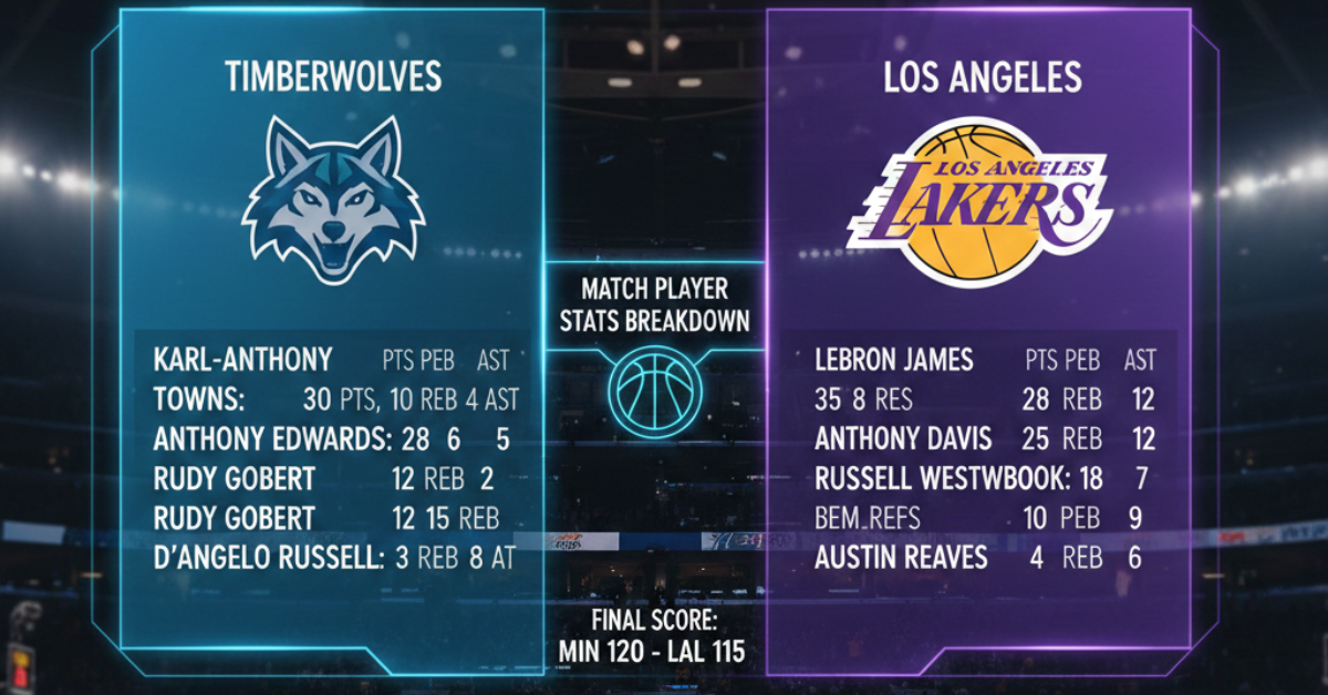 Timberwolves vs Lakers Match Player Stats Breakdown