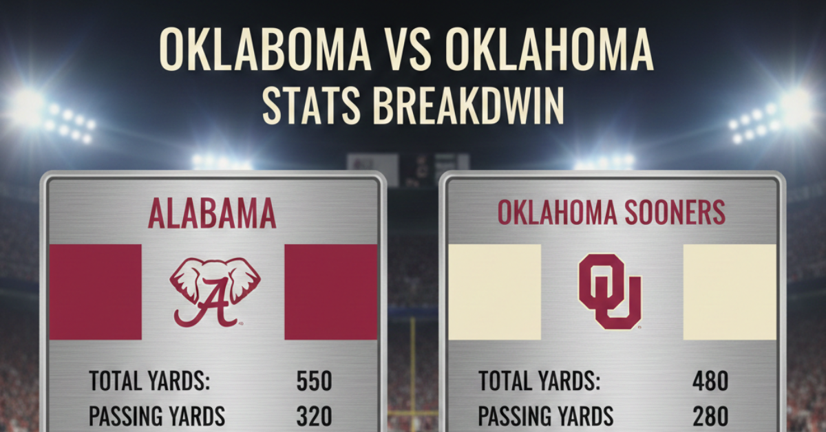 Alabama vs Oklahoma Sooners Stats Breakdown