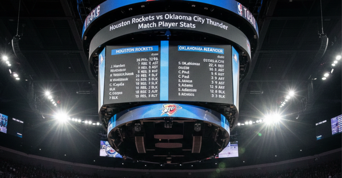 Houston Rockets vs Oklahoma City Thunder Match Player Stats