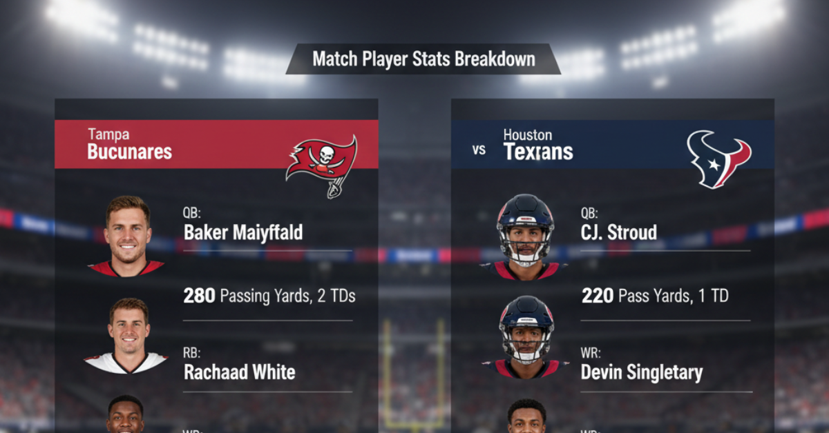 Tampa Bay Buccaneers vs Houston Texans Match Player Stats Breakdown