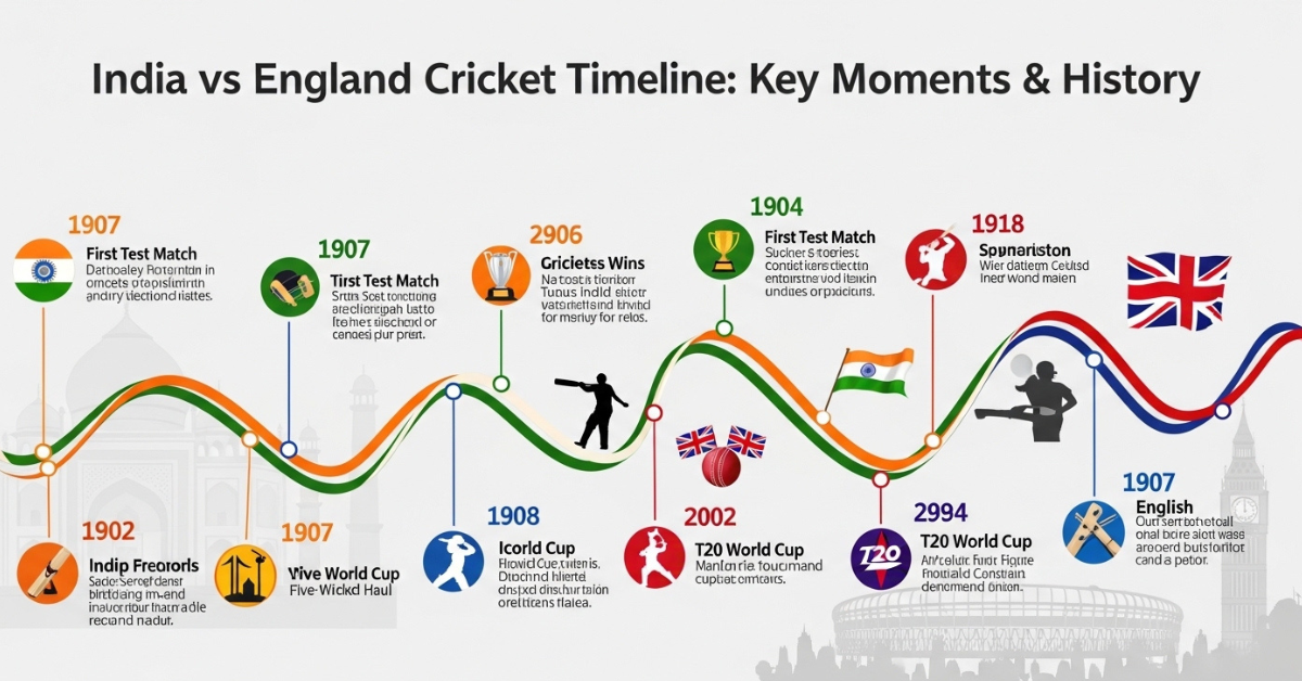 India vs England Cricket Timeline: Key Moments & History