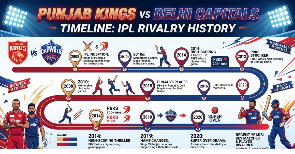 Punjab Kings vs Delhi Capitals Timeline: IPL Rivalry History