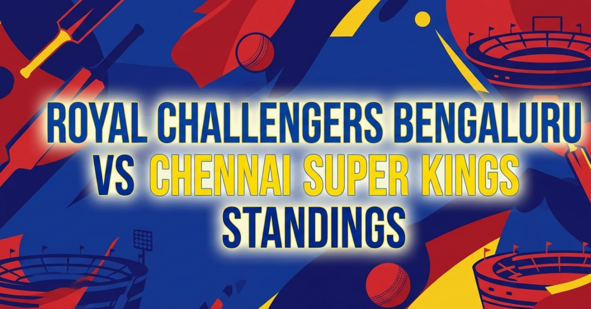 Royal Challengers Bengaluru vs Chennai Super Kings Standings