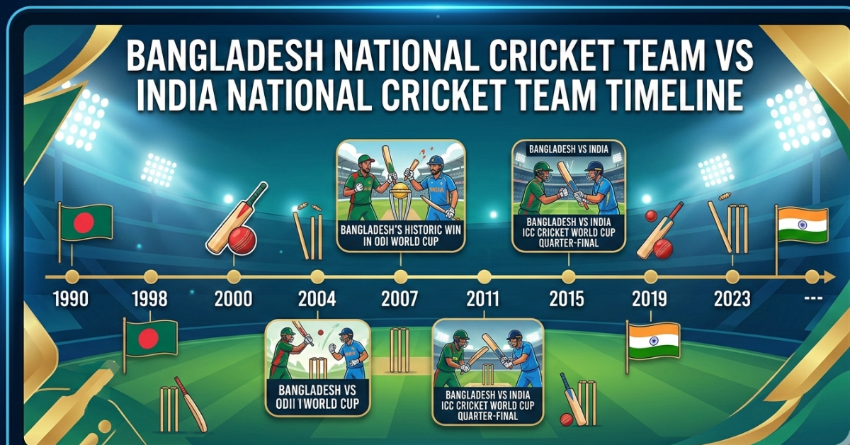 Bangladesh National Cricket Team vs India National Cricket Team Timeline