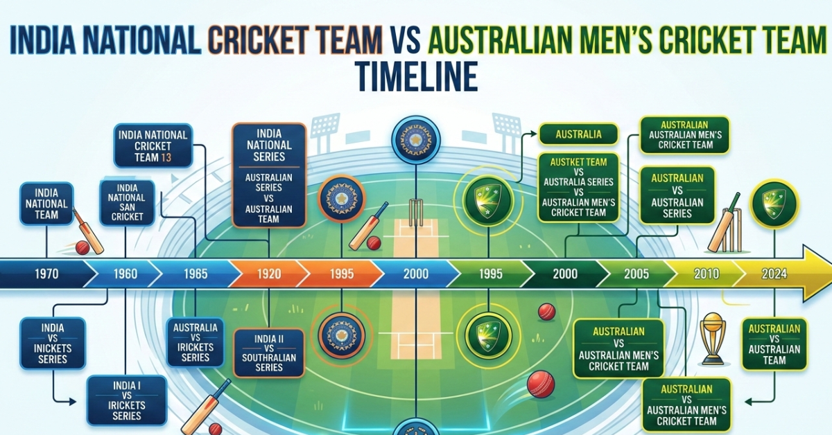India National Cricket Team vs Australian Men’s Cricket Team Timeline