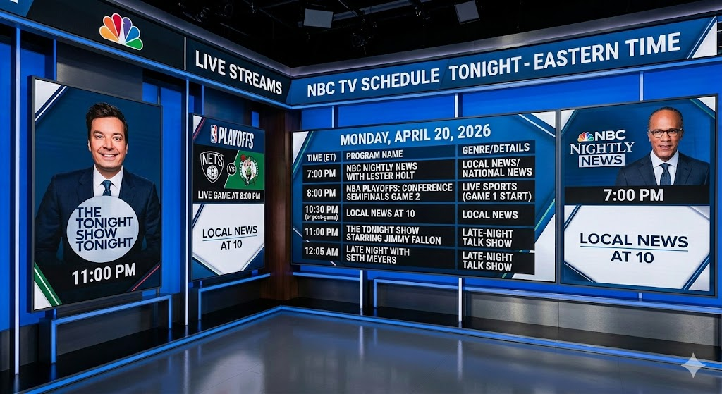 NBC TV Schedule Tonight Eastern Time: Complete Guide for April 20, 2026